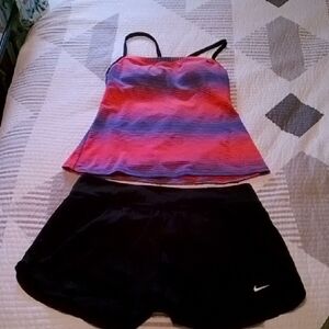 Nike Pink and Blue Swim Pajamas Vibrant Comfort